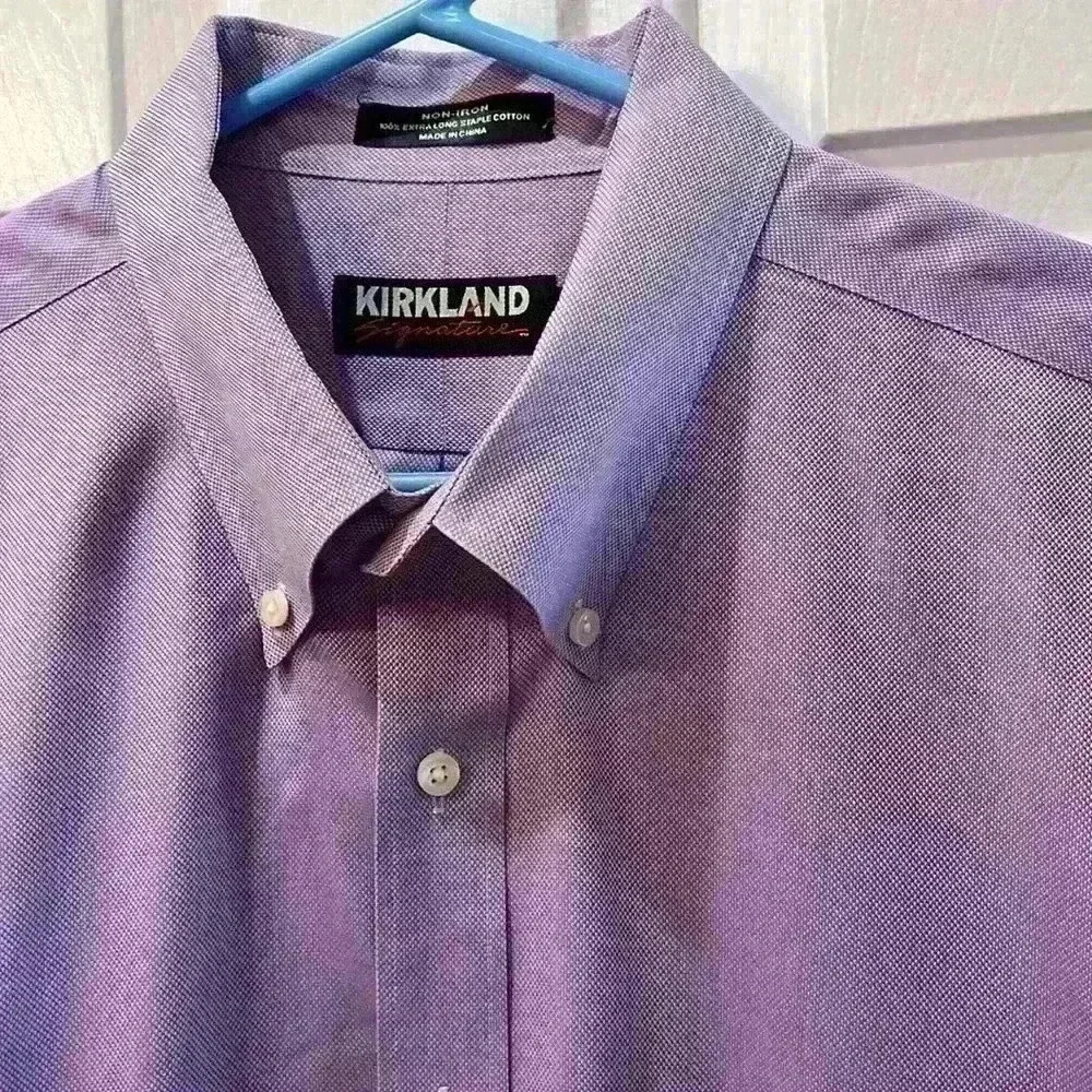 Kirkland Lavender Dress Shirt. Size 18-36 - Picture 2 of 7